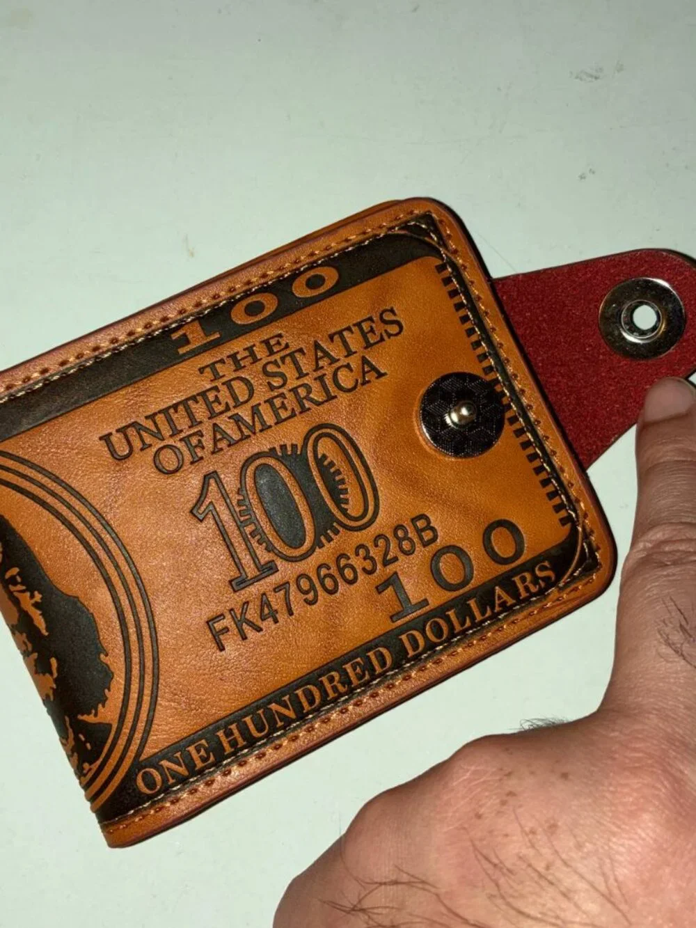 Men's US 100 Dollar Wallet PU Leather Bill Money Billfold Card Holder - New